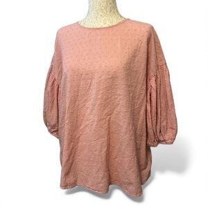 Blush Pink Cotton Textured Blouse